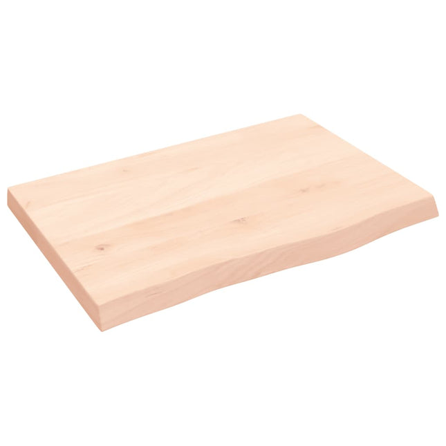 Piano Bagno 60x40x(2-4) cm in Legno Massello Non Trattato