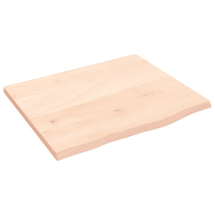 Piano Bagno 60x50x2 cm in Legno Massello Non Trattato