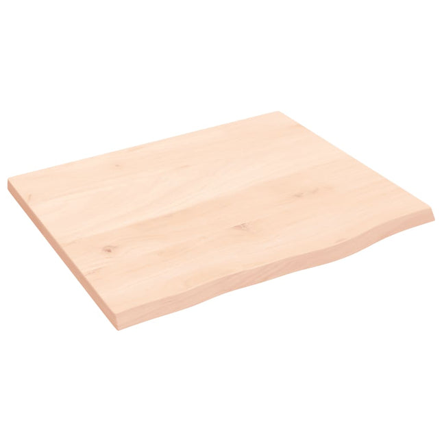 Piano Bagno 60x50x2 cm in Legno Massello Non Trattato