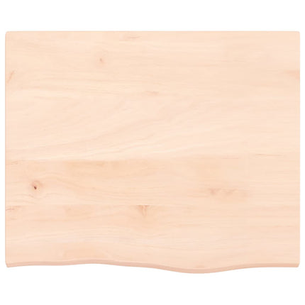 Piano Bagno 60x50x2 cm in Legno Massello Non Trattato