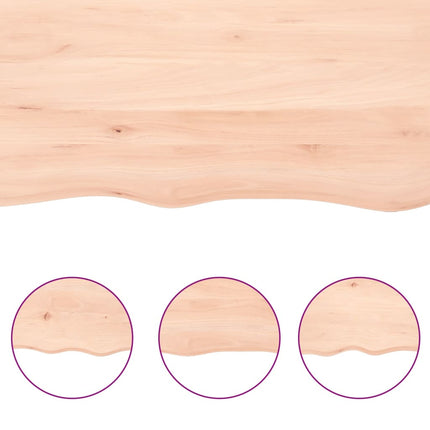 Piano Bagno 60x50x2 cm in Legno Massello Non Trattato