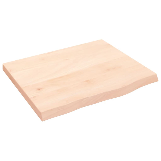 Piano Bagno 60x50x(2-4) cm in Legno Massello Non Trattato