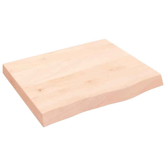 Piano Bagno 60x50x(2-6) cm in Legno Massello Non Trattato