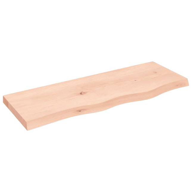 Piano Bagno 80x30x(2-4) cm in Legno Massello Non Trattato