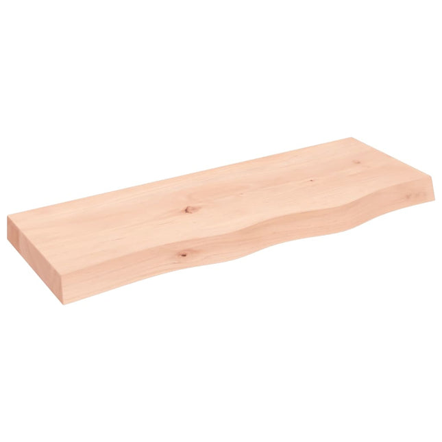 Piano Bagno 80x30x(2-6) cm in Legno Massello Non Trattato