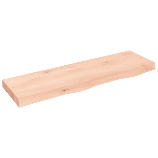 Piano Bagno 100x30x(2-6) cm in Legno Massello Non Trattato