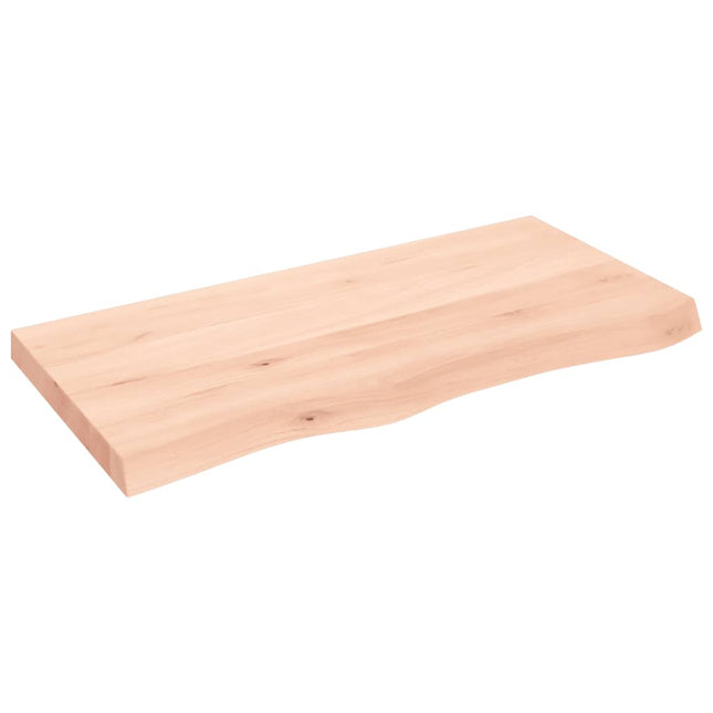 Piano Bagno 100x50x(2-6) cm in Legno Massello Non Trattato