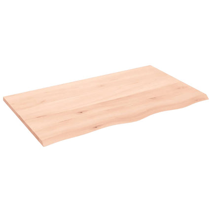 Piano Bagno 100x60x2 cm in Legno Massello Non Trattato