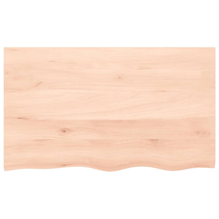 Piano Bagno 100x60x2 cm in Legno Massello Non Trattato