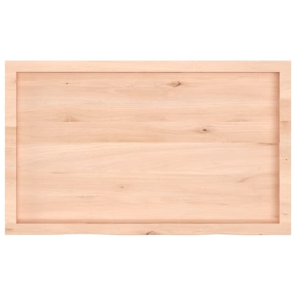 Piano Bagno 100x60x(2-6) cm in Legno Massello Non Trattato