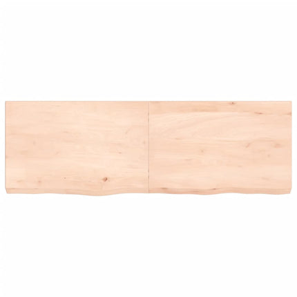 Piano Bagno 120x40x(2-6) cm in Legno Massello Non Trattato