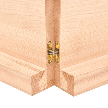 Piano Bagno 120x40x(2-6) cm in Legno Massello Non Trattato