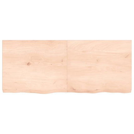 Piano Bagno 120x50x(2-6) cm in Legno Massello Non Trattato