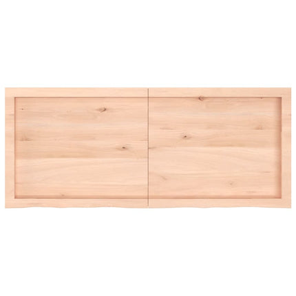 Piano Bagno 120x50x(2-6) cm in Legno Massello Non Trattato