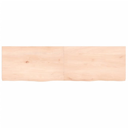 Piano Bagno 140x40x(2-4) cm in Legno Massello Non Trattato