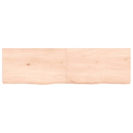 Piano Bagno 140x40x(2-6) cm in Legno Massello Non Trattato