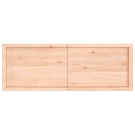 Piano Bagno 140x50x(2-4) cm in Legno Massello Non Trattato