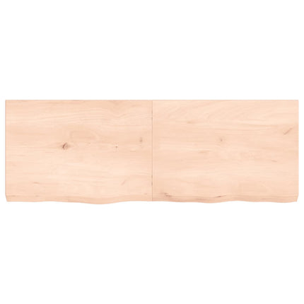 Piano Bagno 140x50x(2-6) cm in Legno Massello Non Trattato