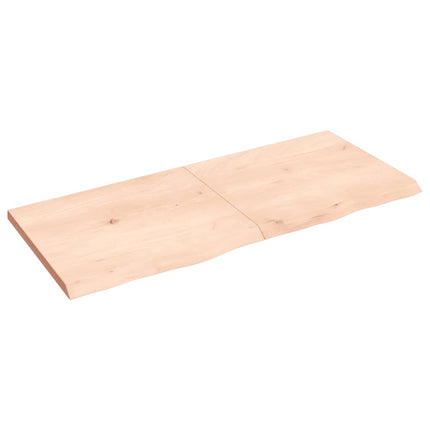 Piano Bagno 140x60x(2-4) cm in Legno Massello Non Trattato
