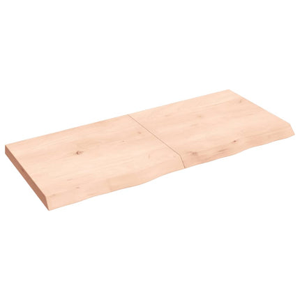 Piano Bagno 140x60x(2-6) cm in Legno Massello Non Trattato