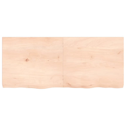 Piano Bagno 140x60x(2-6) cm in Legno Massello Non Trattato
