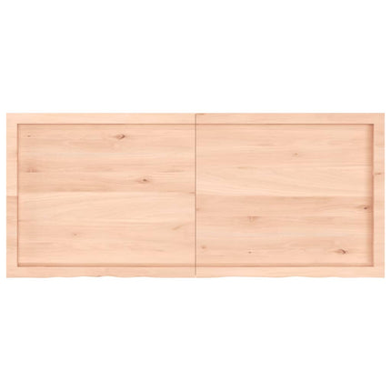 Piano Bagno 140x60x(2-6) cm in Legno Massello Non Trattato