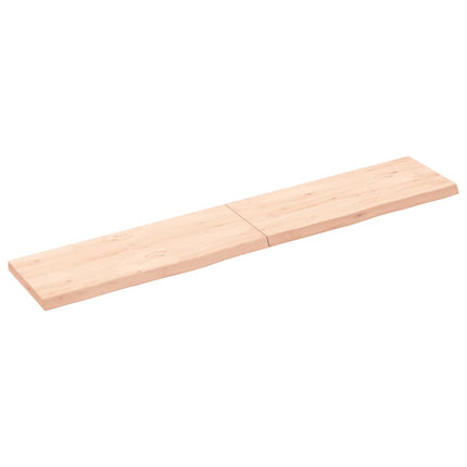 Piano Bagno 160x30x(2-4) cm in Legno Massello Non Trattato
