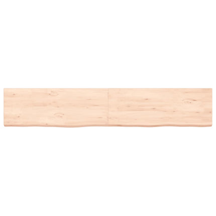 Piano Bagno 160x30x(2-4) cm in Legno Massello Non Trattato