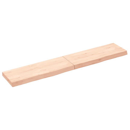 Piano Bagno 160x30x(2-6) cm in Legno Massello Non Trattato
