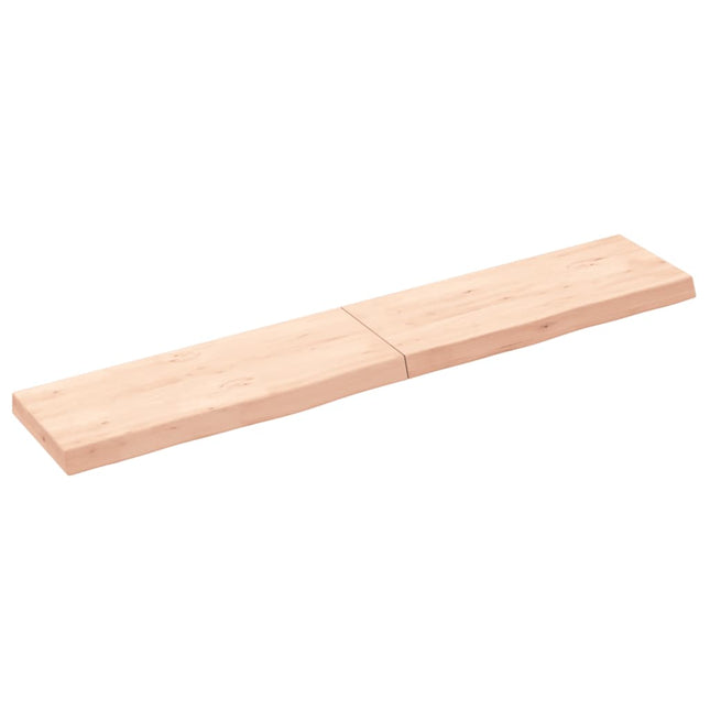 Piano Bagno 160x30x(2-6) cm in Legno Massello Non Trattato