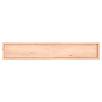 Piano Bagno 160x30x(2-6) cm in Legno Massello Non Trattato