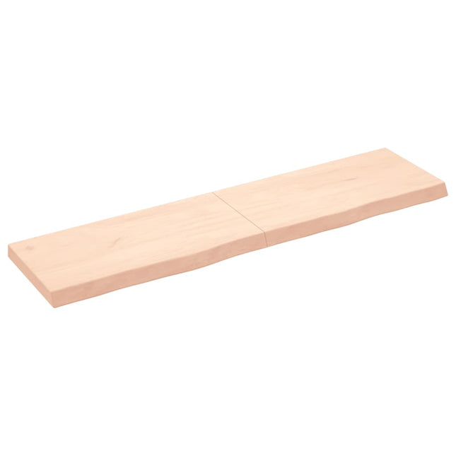Piano Bagno 160x40x(2-6) cm in Legno Massello Non Trattato