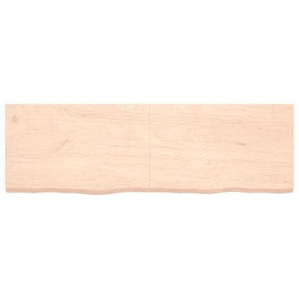 Piano Bagno 160x50x(2-4) cm in Legno Massello Non Trattato