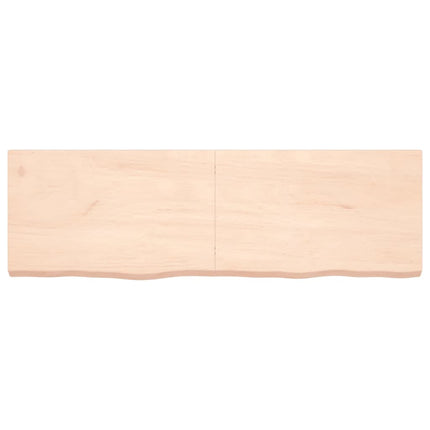 Piano Bagno 160x50x(2-6) cm in Legno Massello Non Trattato