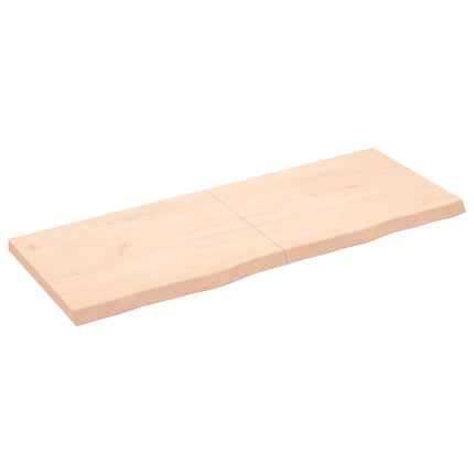 Piano Bagno 160x60x(2-6) cm in Legno Massello Non Trattato
