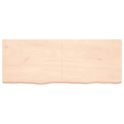 Piano Bagno 160x60x(2-6) cm in Legno Massello Non Trattato