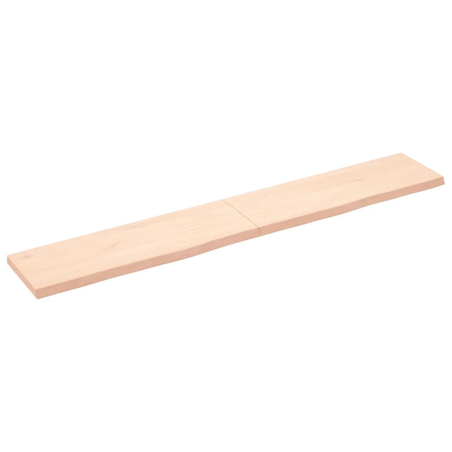 Piano Bagno 180x30x(2-4) cm in Legno Massello Non Trattato