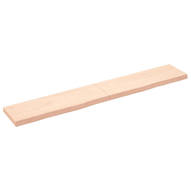 Piano Bagno 180x30x(2-6) cm in Legno Massello Non Trattato