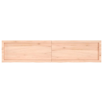 Piano Bagno 180x40x(2-6) cm in Legno Massello Non Trattato