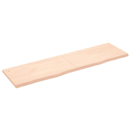 Piano Bagno 180x50x(2-4) cm in Legno Massello Non Trattato