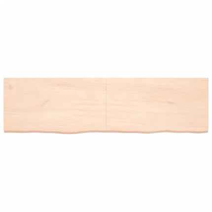 Piano Bagno 180x50x(2-4) cm in Legno Massello Non Trattato