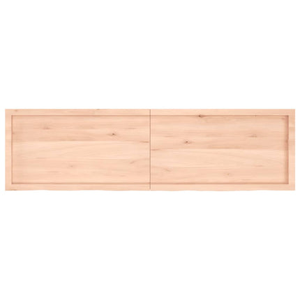 Piano Bagno 180x50x(2-4) cm in Legno Massello Non Trattato
