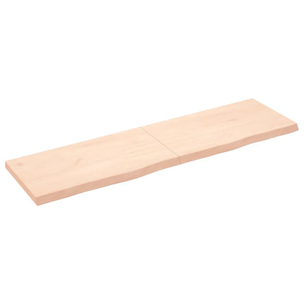 Piano Bagno 180x50x(2-6) cm in Legno Massello Non Trattato