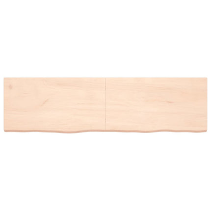 Piano Bagno 180x50x(2-6) cm in Legno Massello Non Trattato