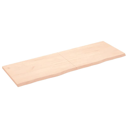 Piano Bagno 180x60x(2-4) cm in Legno Massello Non Trattato