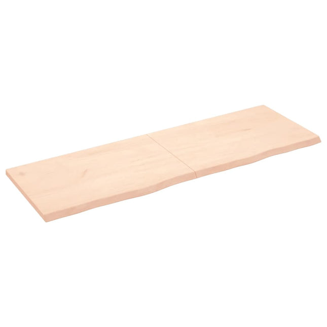 Piano Bagno 180x60x(2-4) cm in Legno Massello Non Trattato