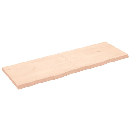Piano Bagno 180x60x(2-6) cm in Legno Massello Non Trattato