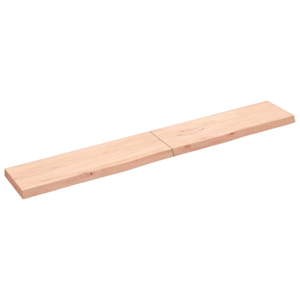 Piano Bagno 200x30x(2-6) cm in Legno Massello Non Trattato