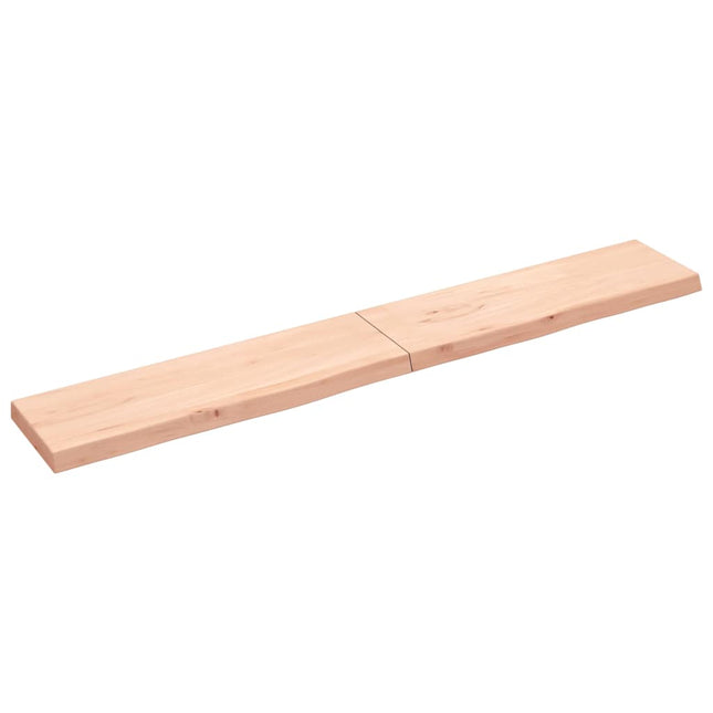 Piano Bagno 200x30x(2-6) cm in Legno Massello Non Trattato