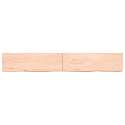 Piano Bagno 200x30x(2-6) cm in Legno Massello Non Trattato